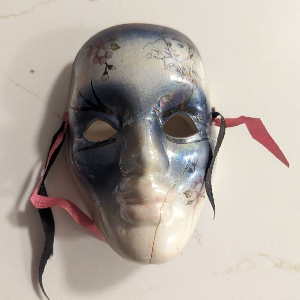 Sale! Vintage Clown Ceramic Porcelain Mask